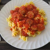 Tomato Pasta With Sausages